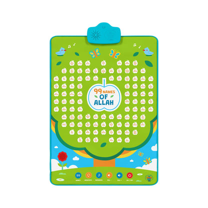 99 Names of Allah Interactive Audio Mat & Wall Art | Learn About All 99 Names of Allah with Stories & Memorisation Function | A beautiful Ramadan and Eid gift for loved ones