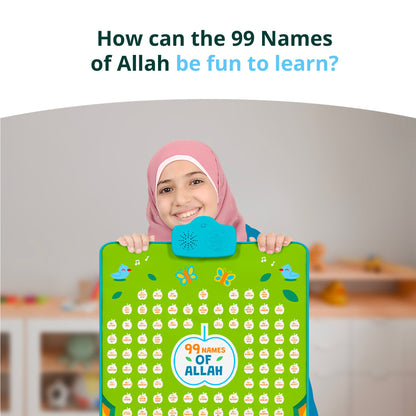 99 Names of Allah Interactive Audio Mat & Wall Art | Learn About All 99 Names of Allah with Stories & Memorisation Function | A beautiful Ramadan and Eid gift for loved ones