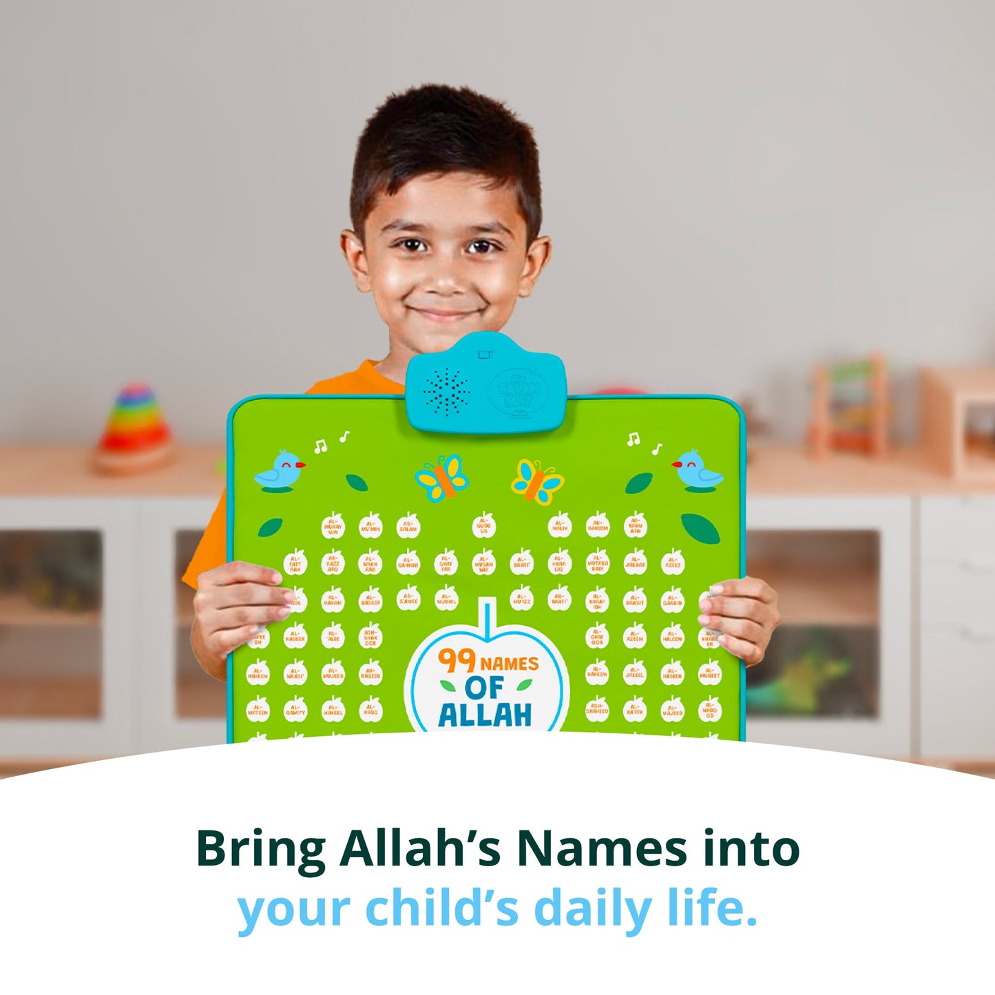 99 Names of Allah Interactive Audio Mat & Wall Art | Learn About All 99 Names of Allah with Stories & Memorisation Function | A beautiful Ramadan and Eid gift for loved ones