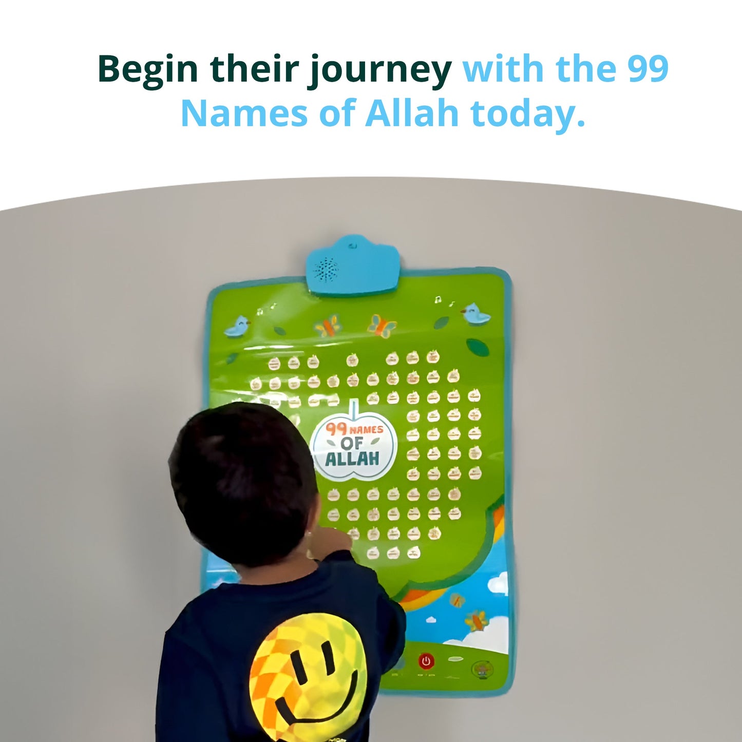 99 Names of Allah Interactive Audio Mat & Wall Art | Learn About All 99 Names of Allah with Stories & Memorisation Function | A beautiful Ramadan and Eid gift for loved ones